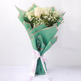 Elegance Bouquet - White Roses - TCS SentimentsExpress