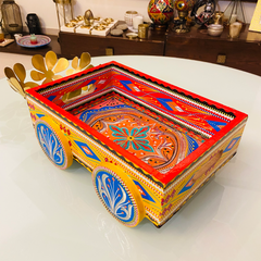 TRAY ON WHEELS (HANDMADE)