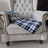 Black and White Woven Throw – Check Pattern