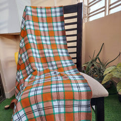 Mustard Plaid Check Woven Throw