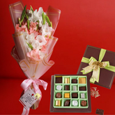 Classic Brown Bliss Chocolate with Pink Pastel - TCS SentimentsExpress