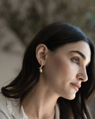 Calligraphed Initial Earrings