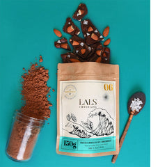 Roasted Almonds & Sea Salt in Dark Chocolate Bark Pouch - TCS SentimentsExpress