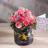 In Harmony - Pink Roses and Chrysanthemums