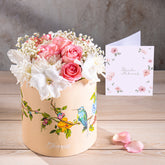 Touch of Class - Pink Roses and White Chrysanthemums