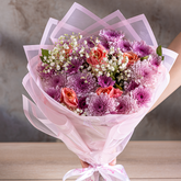 Blossoming Dreams Bouquet: Gypso & Chrysanthemum
