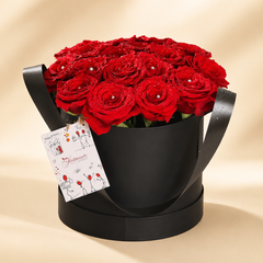 Black & Red Roses Box
