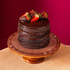 Dark Chocolate Strawberry Cake