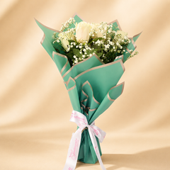 Elegance Bouquet - White Roses