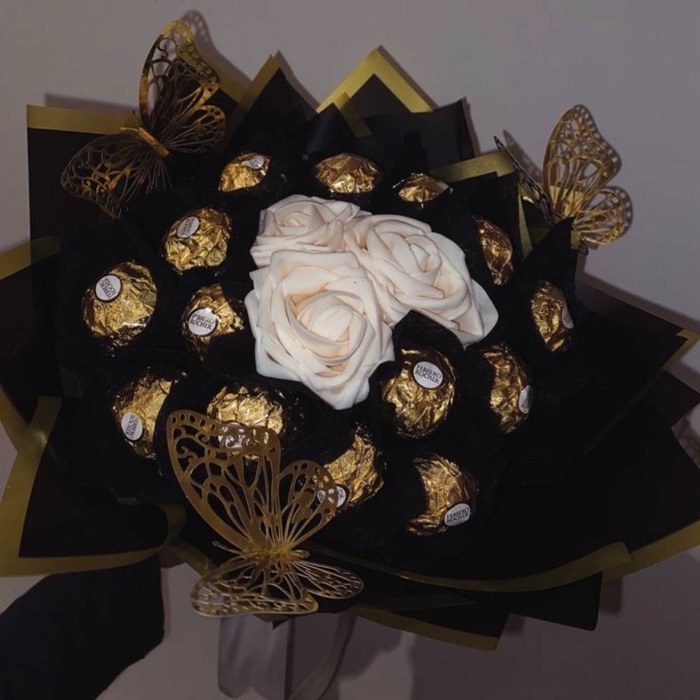 Enchanted Elegance Ferrero Rocher Bouquet - TCS SentimentsExpress
