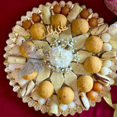 Mithai Platter Festive Tray with Flowers