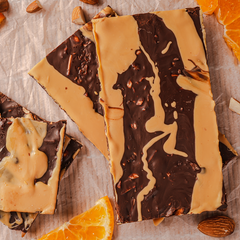 Orange in Dark Chocolate Bark