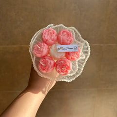 Peony Blosson Candle Bouquet