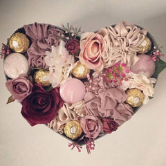 Hijab with Chocolate Gift Hamper Heart Box