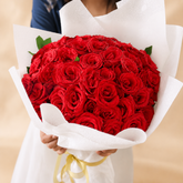 Red Rose Petal Party Bouquet (50 Roses)