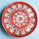 Red Serving Plate - Multani Pottery