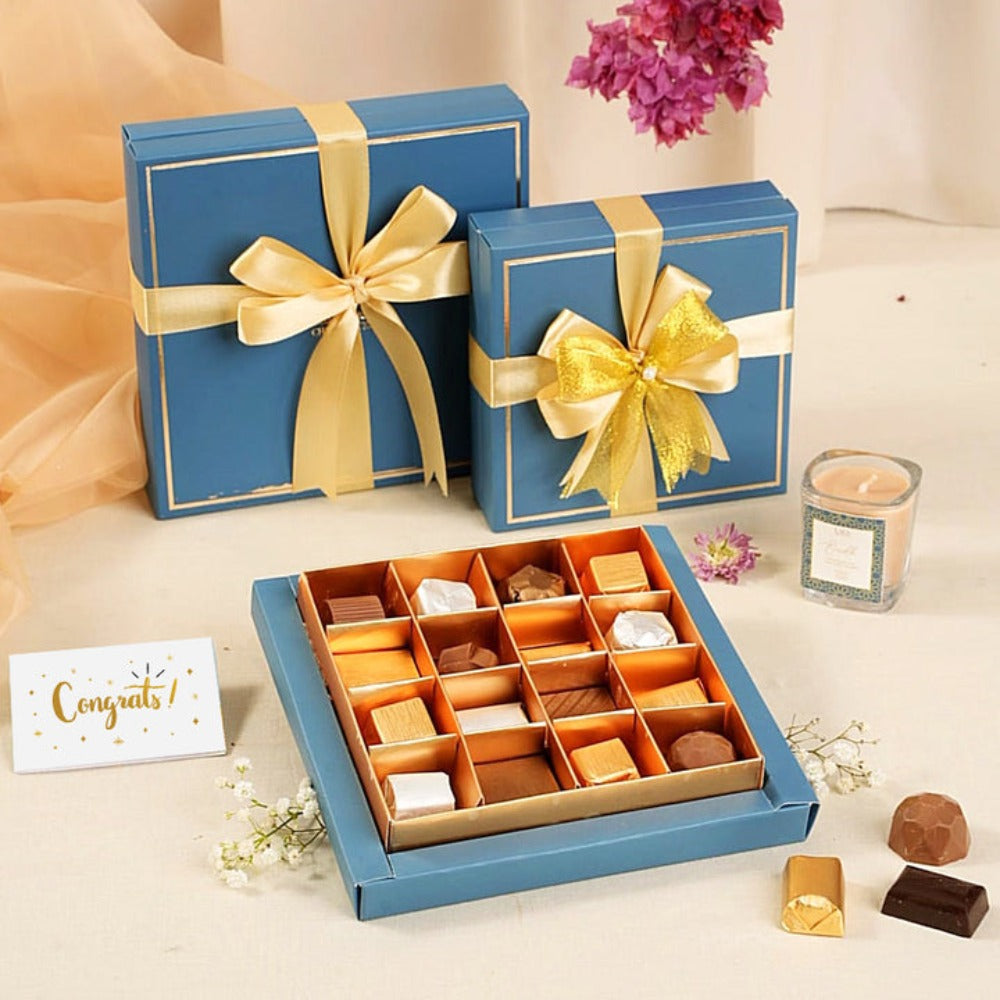 Classic Teal Box 16 Pcs with Choc Classics by Lals - TCS SentimentsExpress
