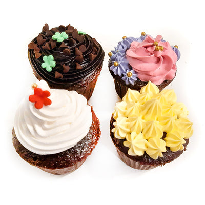 Assorted Cream Cupcakes - 4 PCS. BOX By Sweet Spoon - TCS Sentiments Express