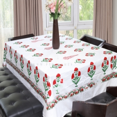 Gul- E- Rana Block Printed Table Cloth by PTH Homes