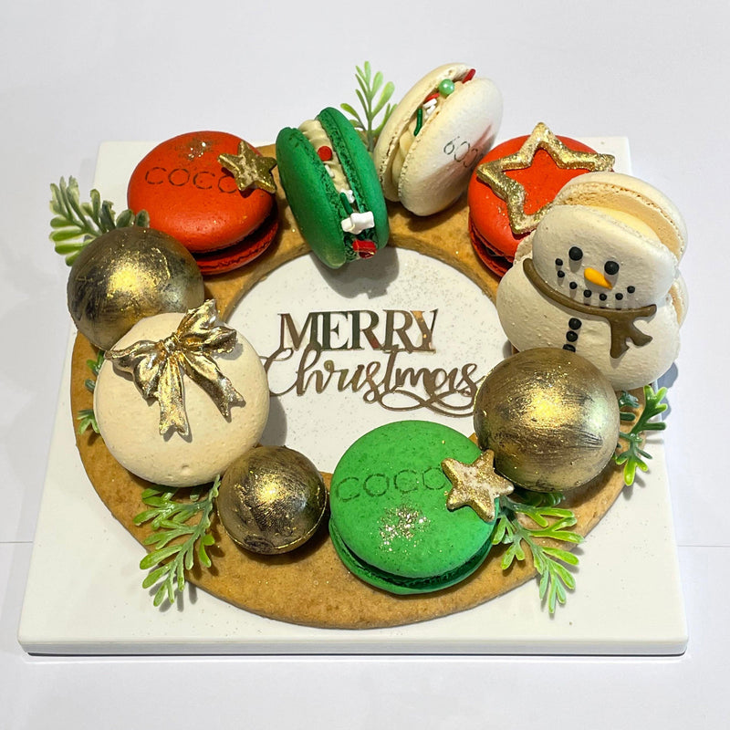 Christmas Macaron Wreath