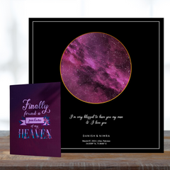 Picture Of Heaven - Mirror Card With Rose Star Map