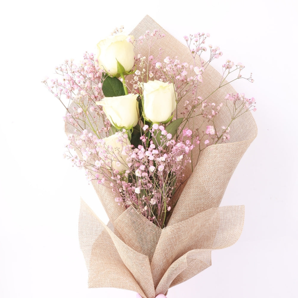 Dreamland Bouquet - White Roses - TCS SentimentsExpress