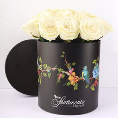 Golden Glow Box - White Roses - TCS SentimentsExpress