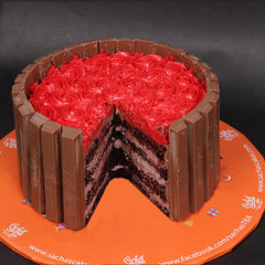 Rose Kit-Kat Cake 3LBS By Sacha's - TCS Sentiments Express