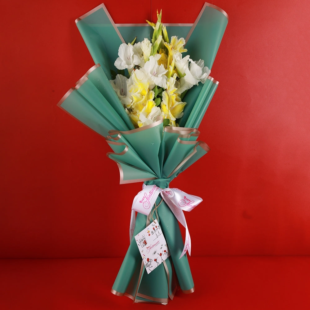 Vibrant Combo - Yellow Glads and Black Forest Cake - TCS SentimentsExpress
