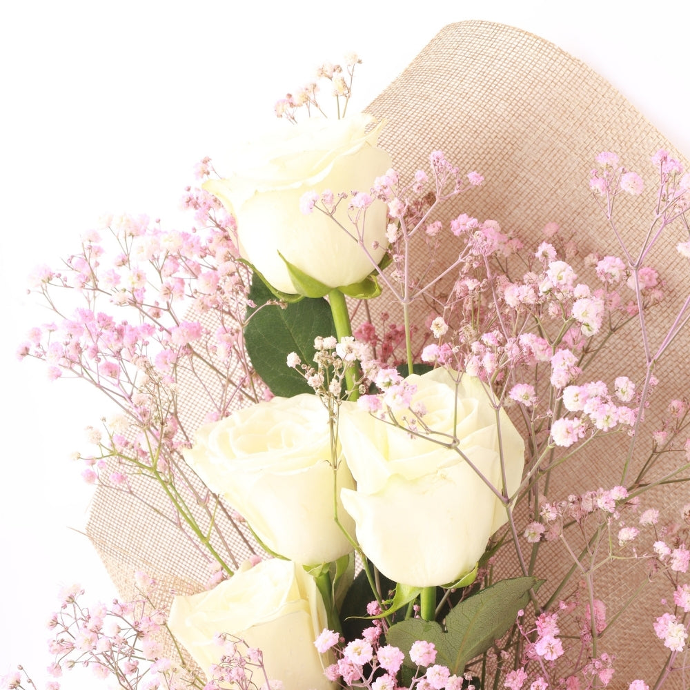Dreamland Bouquet - White Roses - TCS SentimentsExpress
