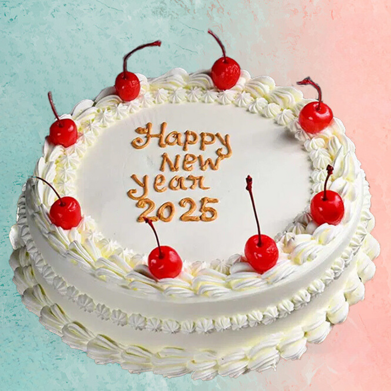 New Year Pineapple Cherry Cake