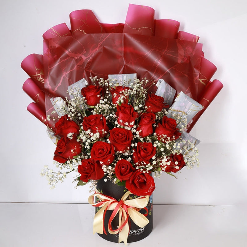 Pink/Red Roses Box