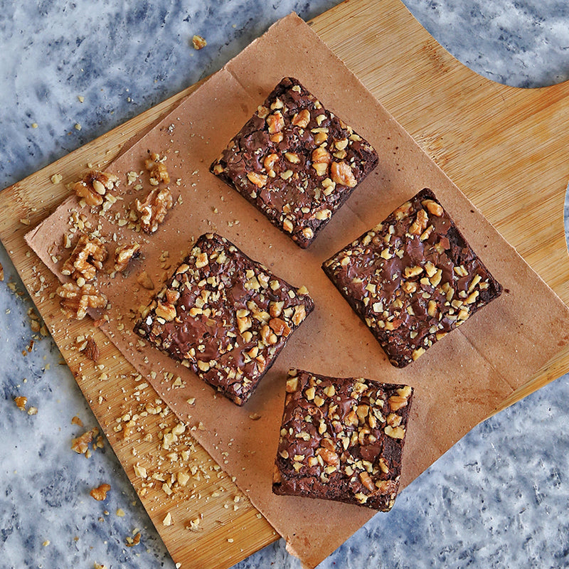 Fudgy Brownies with walnut by Cake Company by Coffee Planet