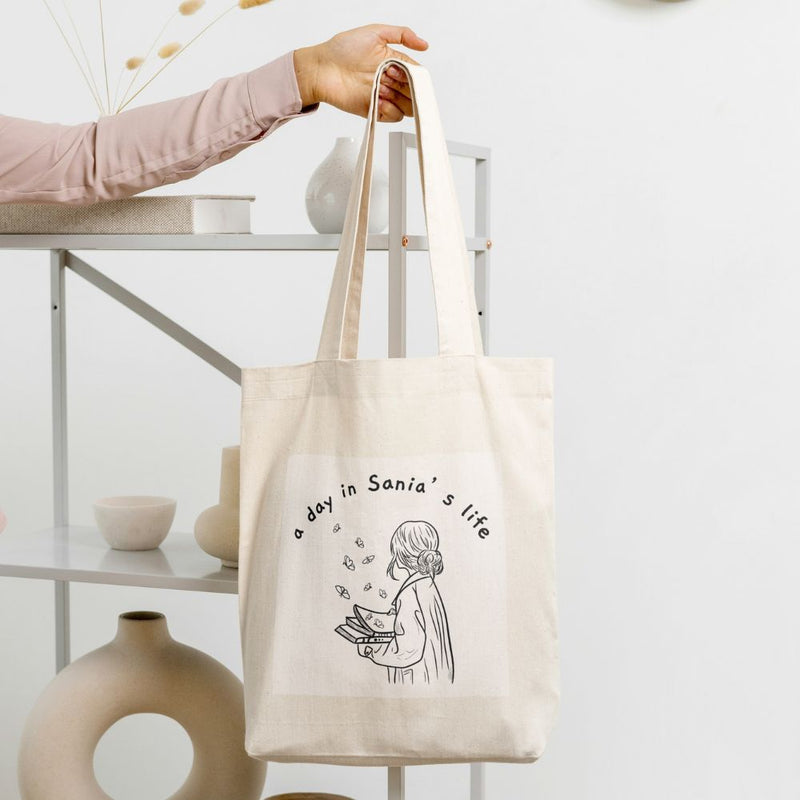 A Day in Life Customized Tote Bag