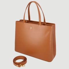 Luxe Leather Dual-Zip Handbag