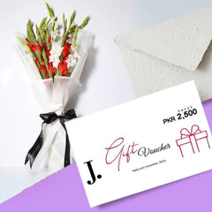 J. Gift Voucher with Simply Bright Bouquet - TCS SentimentsExpress