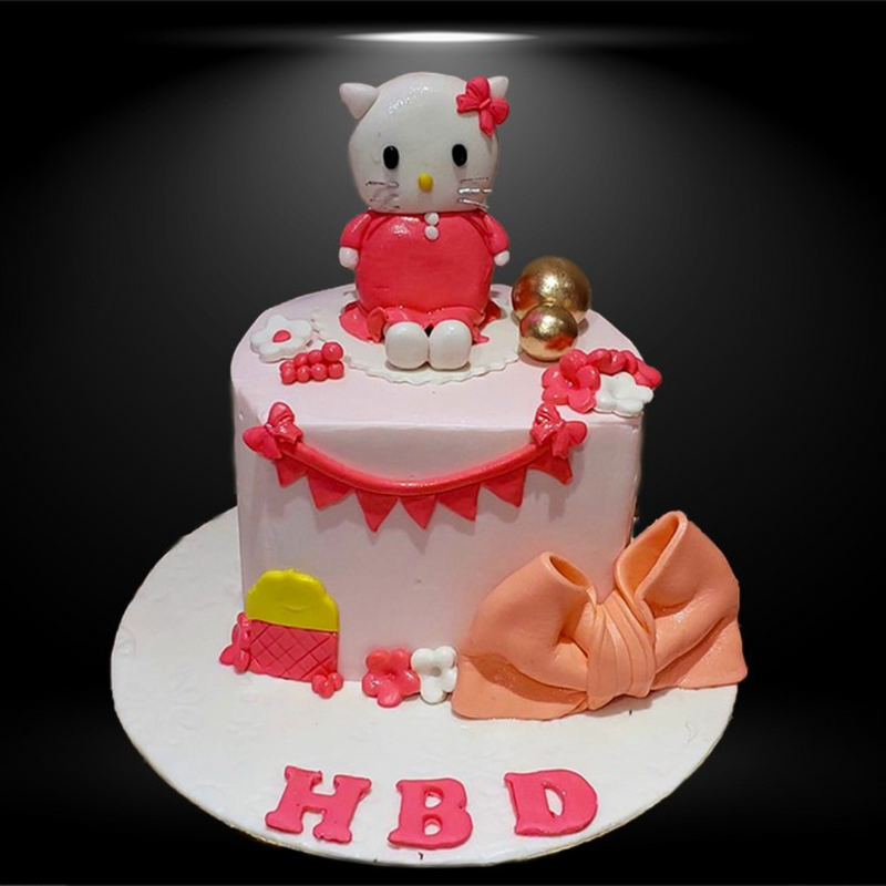 Kitty Character Theme Cake Cake 3 LBS