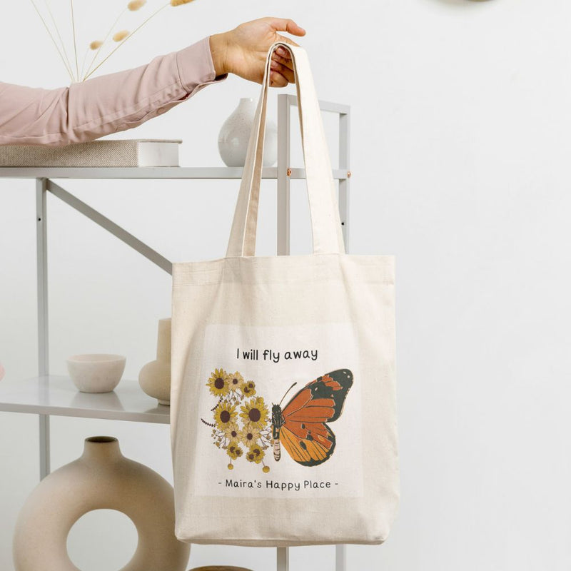 Customisable Happy Place Tote Bag