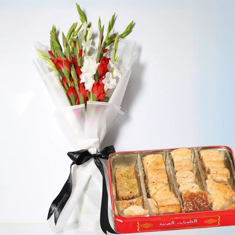 Joyful Delights - Arabian Delights Baklava with Simply Bright Bouquet