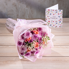 Blossoming Dreams Bouquet: Gypso & Chrysanthemum
