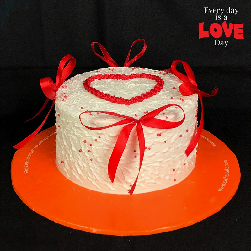 Red Ribbons Double Chocolate Cake (2 lbs)