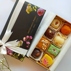 Assorted Mix Mithai Box Black Flora