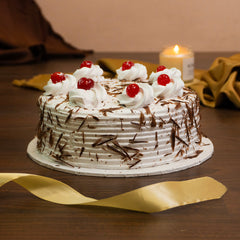 For Tenderness - Black forest cake and Chrysanthemums - TCS SentimentsExpress