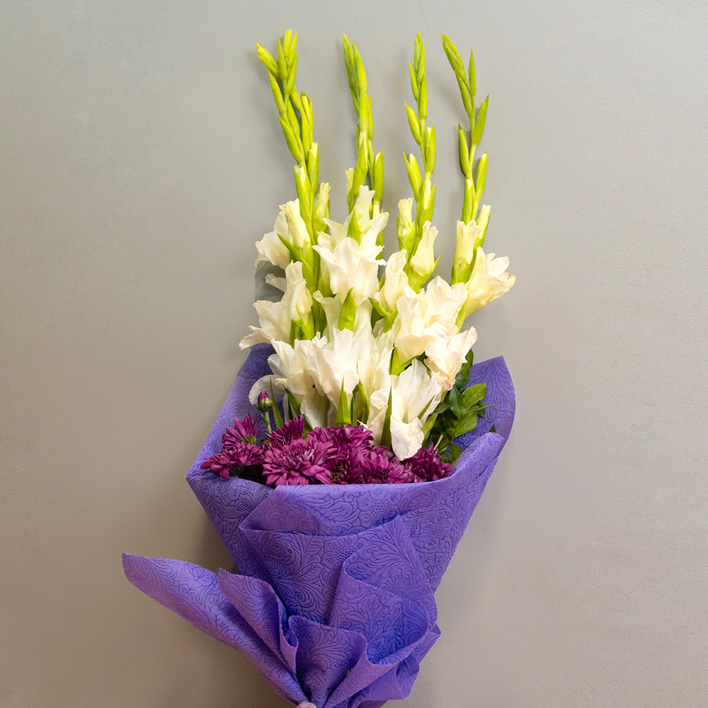 Zarar with Purple Bouquet Twist for him - TCS SentimentsExpress