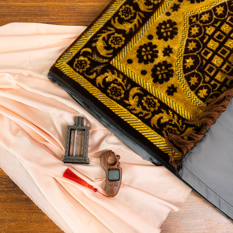 Prayer Kit Essentials: Foldable Mat & Fragrant Ittar