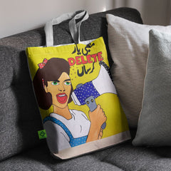 Eco-friendly Hand-Made speak girl Tote Bag