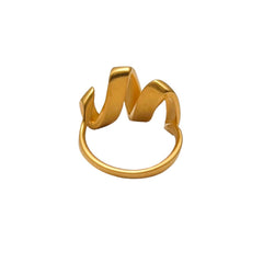 Flowing Around Ring Gold plated