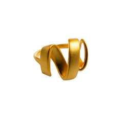 Flowing Around Ring Gold plated