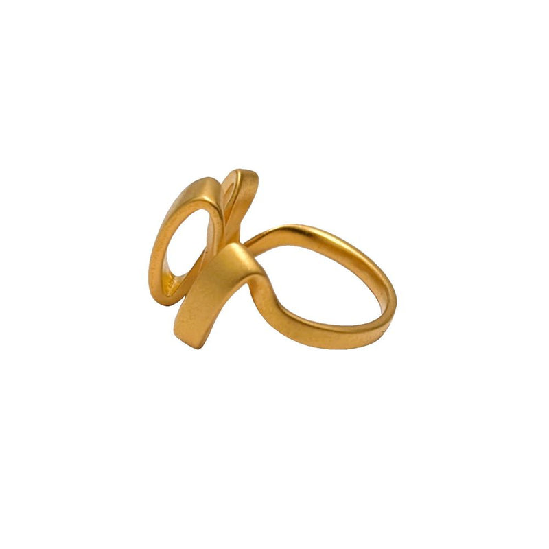 Flowing Around Ring Gold Plated