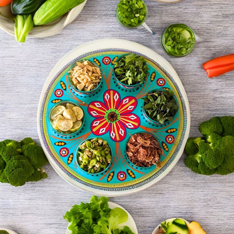 Green Garnishing Tray